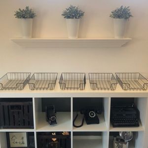 10 Front Loading Letter Trays / Metal Baskets